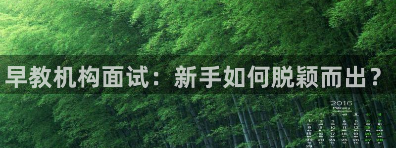 天狮娱乐内部主管：早教机构面试：新手如何脱颖而出？