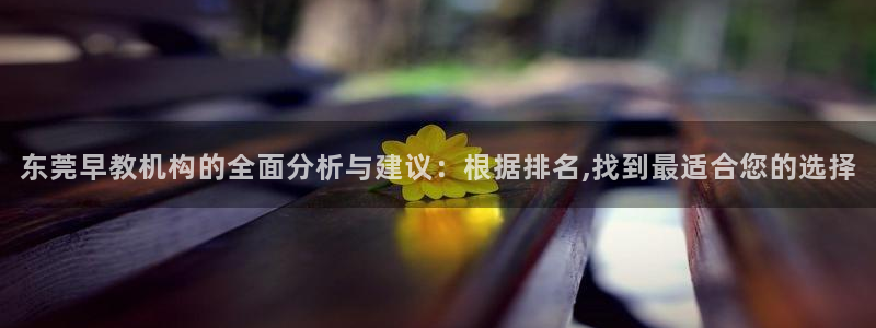 天狮娱乐购彩平台：东莞早教机构的全面分析与建议：根据排名,找到最适合您的选择