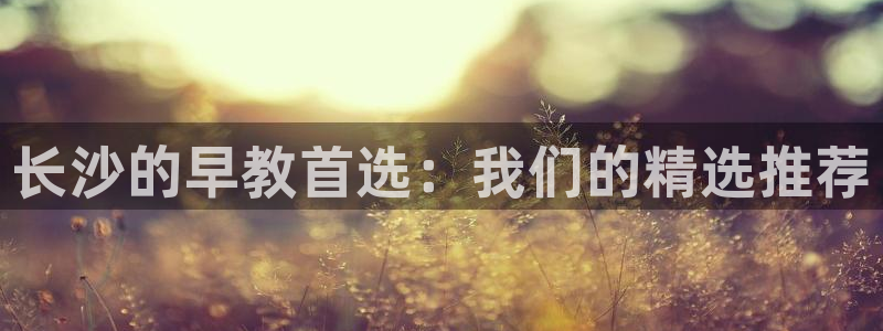 天狮娱乐分分：长沙的早教首选：我们的精选推荐